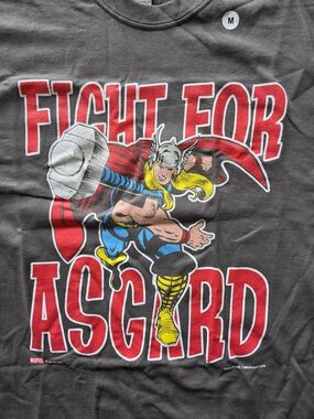 Marvel Thor "Fight For Asgard" Graphic Tee - Black & Red